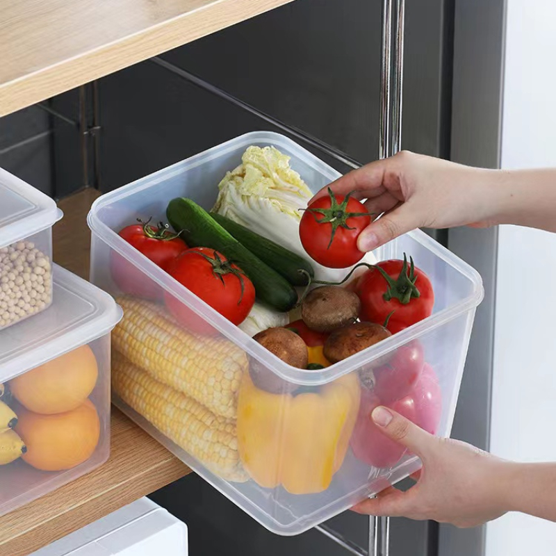 大容量冰箱收纳保鲜盒厨房塑料软盖密封盒食品蔬菜水果冷冻储物盒