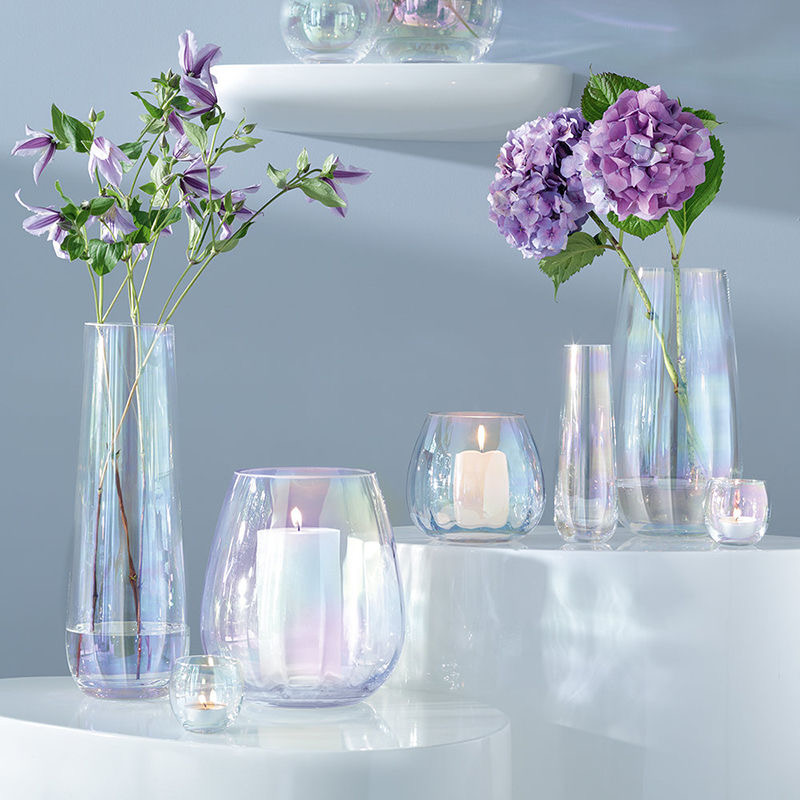 Cozyhome北欧创意炫彩极光星眸玻璃花瓶插花五彩花器客厅玫瑰摆件