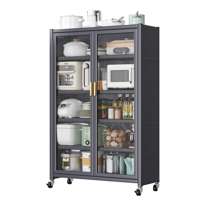 厨房置物柜落地多层柜子储物柜电器收纳边柜家用烤箱微波炉置物架
