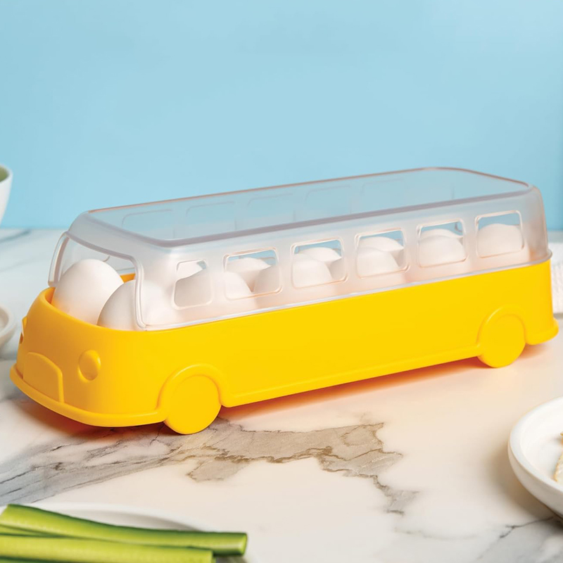以色列OTOTO新品 公交车鸡蛋收纳盒 创意有趣巴士冰箱鸡蛋收纳架