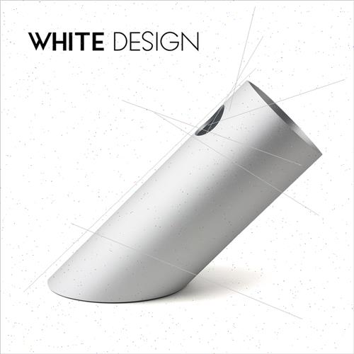 White Design创意金属倾斜铝合金圆柱笔筒简洁桌面收纳办公室文具
