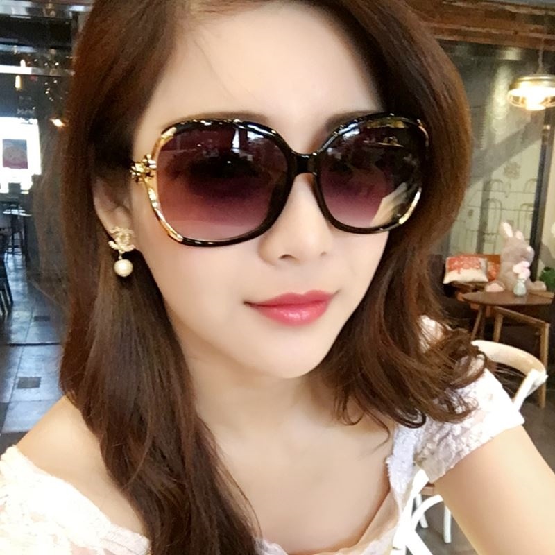 新款韩版潮街拍偏光防紫外线墨镜女网红款蹦迪太阳眼镜韩版家用款