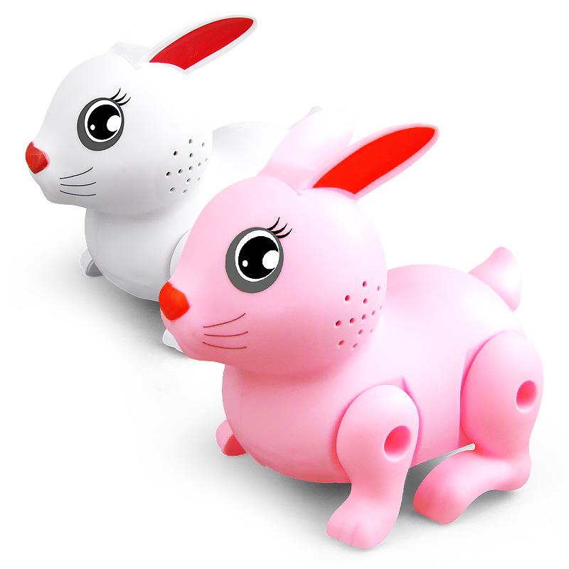 会跳的小白兔走路叫带灯光音乐兔子宝宝益智男女孩婴儿童电动玩具