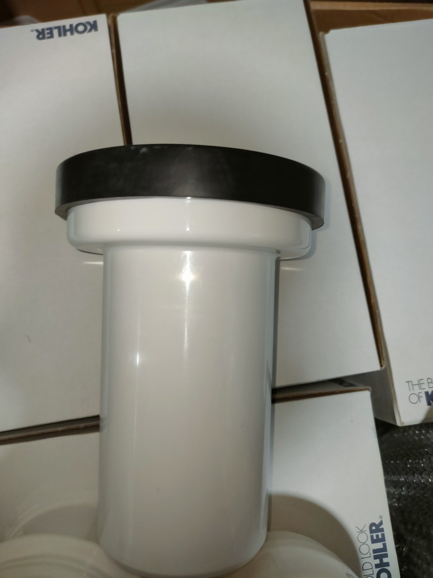 科勒6287暗装水箱配件排污管马桶连接管塑料密封挂壁马桶排污暗装