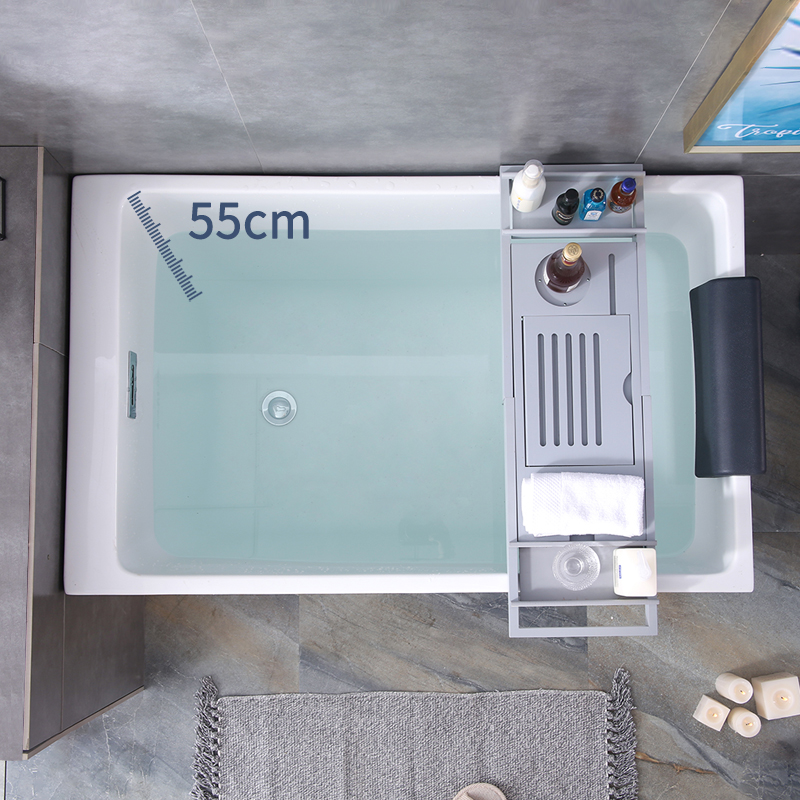 小尺寸加深亚克力浴缸家用一体独立式小户0915米网红浴盆浴桶