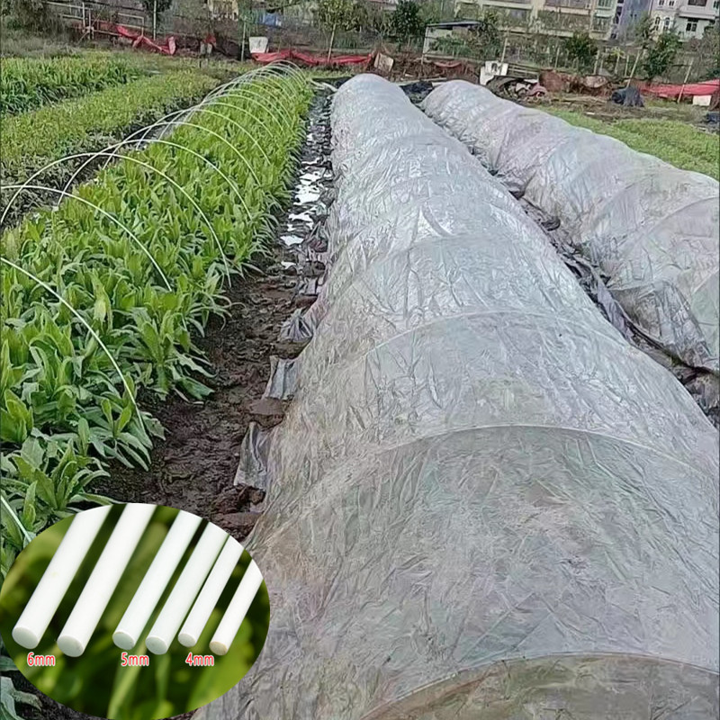 保温农用花卉苗弹力杆蔬菜支架纤维小育遮阳网拱棚玻璃钢杆棒棚拱