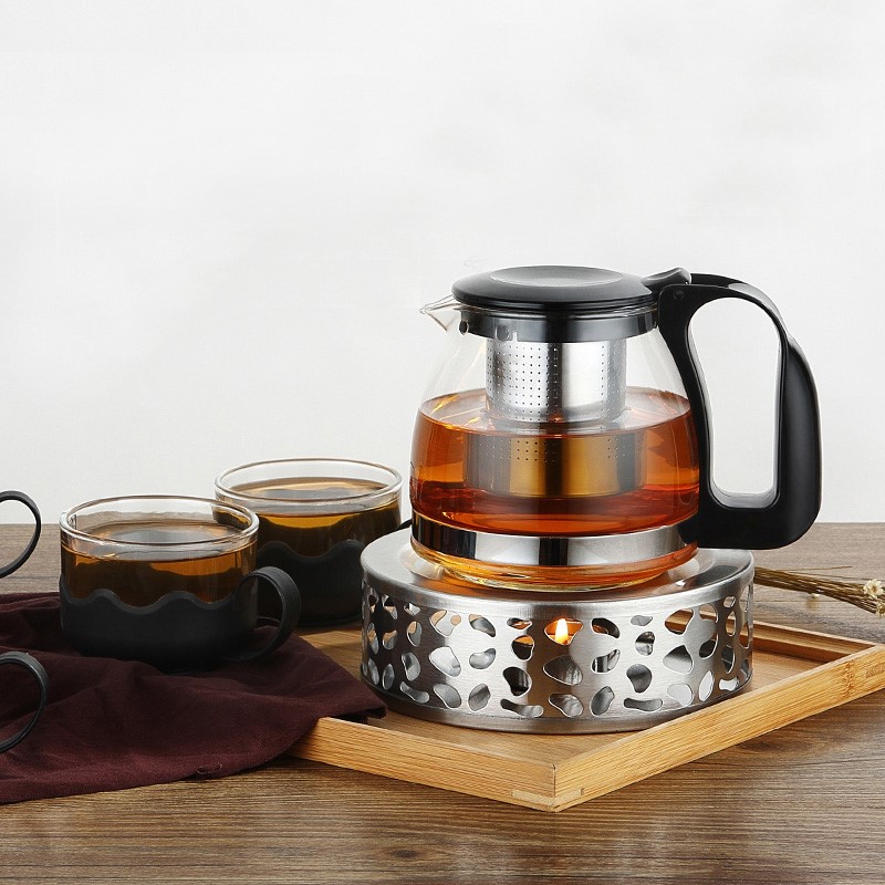 欧式不锈钢金色茶蜡烛保温茶器茶复古底座茶壶煮茶保温炉功夫茶具