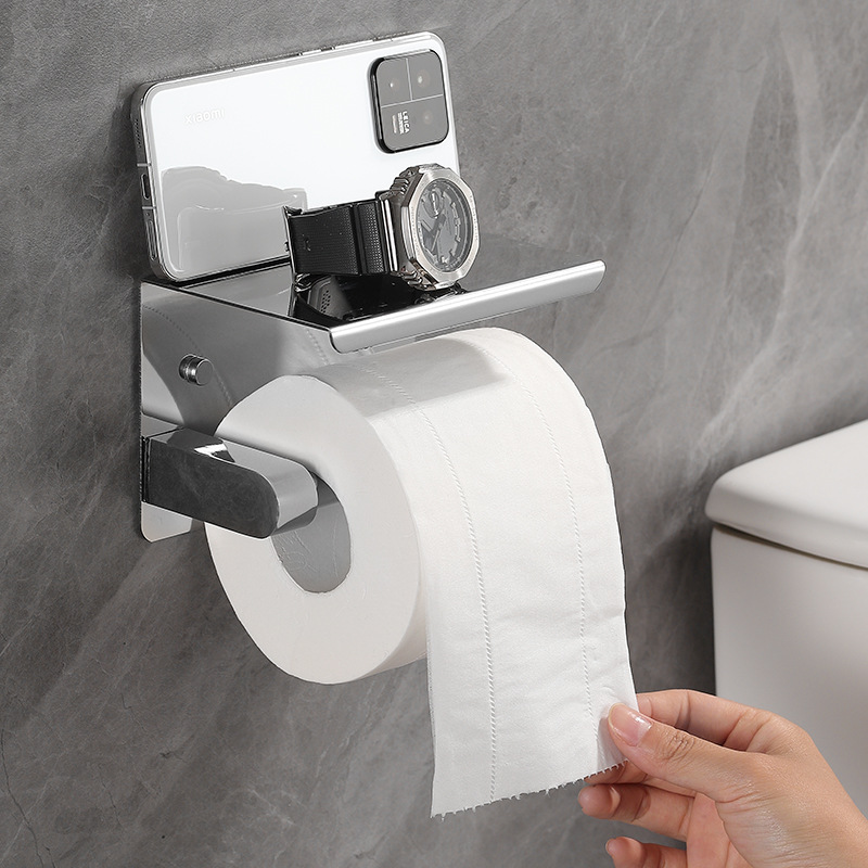 卫生间纸巾盒壁挂式厕所纸巾架浴室免打孔防水厕纸盒洗手间卷纸架