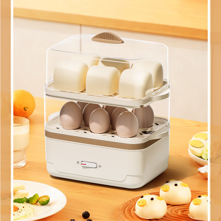 煮蛋器蒸蛋器电蒸锅双层多功能早餐煮蛋机防干烧自动断电蒸蛋