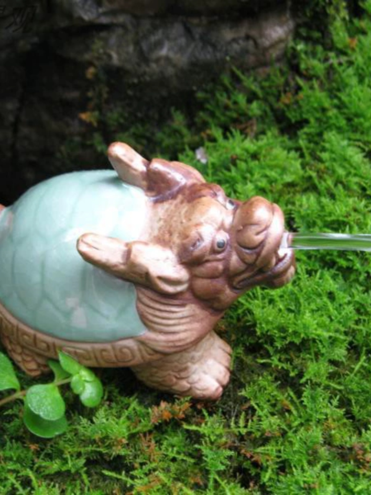 假山鱼池动物喷水摆件陶瓷龙头龟水族鱼缸花园阳台造景流水装饰