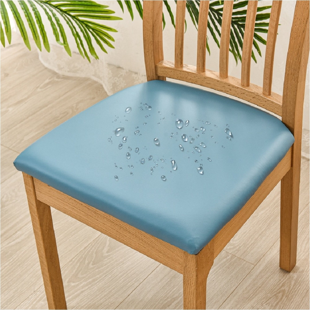 防水PU皮椅子坐垫套罩餐椅面套皮革座椅垫子套子万能凳子套保护套