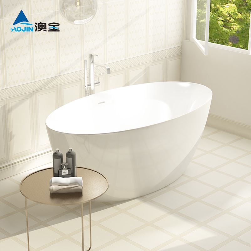 澳金亚克力浴缸独立欧式浴盆情侣浴缸薄边深浴缸1.5m1.7m
