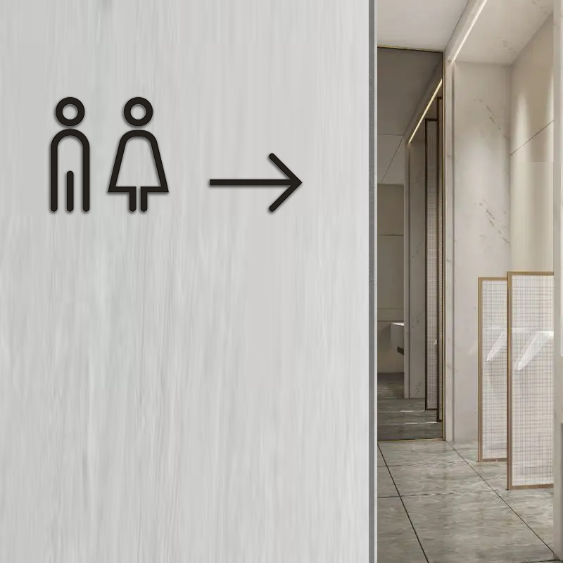 公共区域卫生间标识牌洗手间立体图标亚克力提示牌男女房间图形