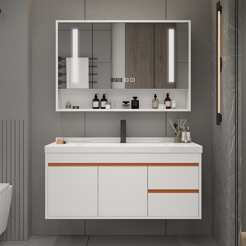 新款40极窄款洗手脸盆柜组合一体陶瓷盆卫生间浴室柜小户型智能洗
