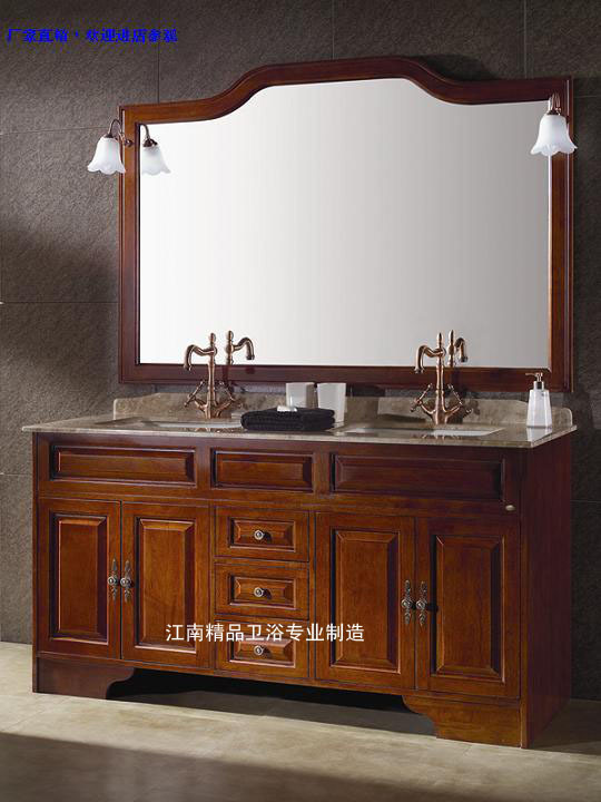 欧式美式橡木浴室柜组合实木卫浴柜洗脸盆柜洗手盆柜洗漱台XM8069
