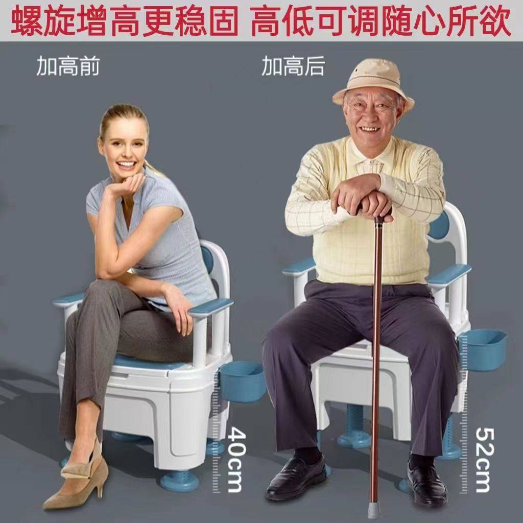 德国家用老人坐便器可移动马桶室内防臭便盆便携式孕妇老人坐便椅