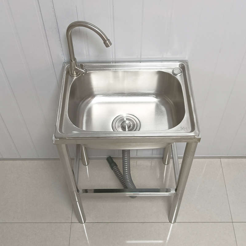 现货速发不锈钢水槽大单槽加厚洗菜盆洗碗池家用水盆拖把池面盆带
