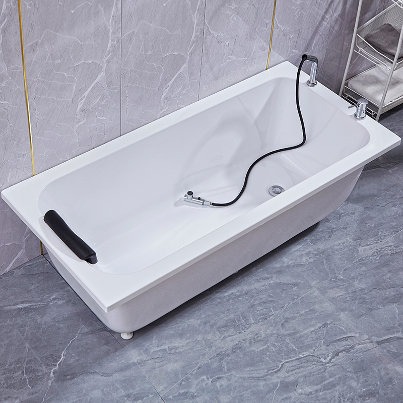新品浴缸家用亚克力双层保温独立式单人小户型成人彩色卫浴浴盆