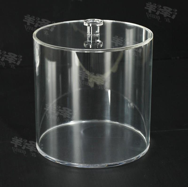 直销亚克力圆管有机玻璃实验水槽加工透明圆柱展示盒圆形防尘PMMA