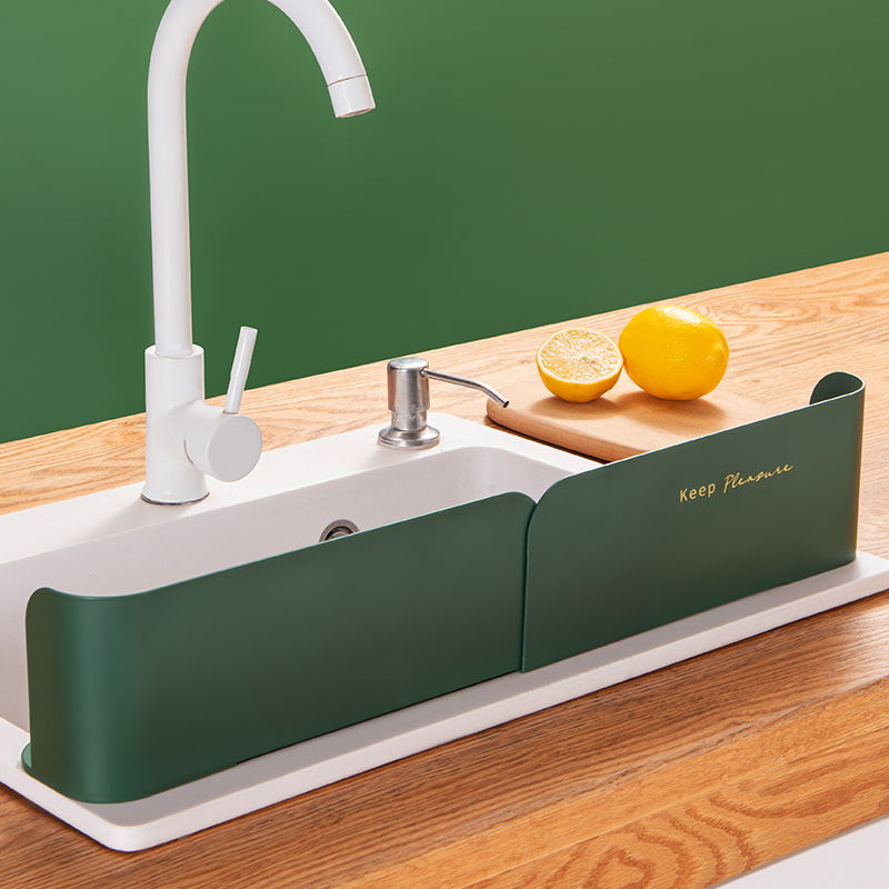 可伸缩水槽挡水板厨房洗菜洗碗水池加高防溅水神器台面隔水阻水板