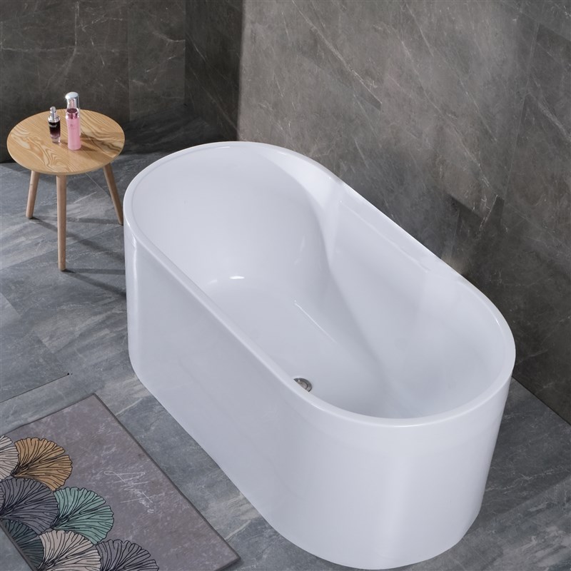 极速家用成人浴缸小户型免安装无缝一体圆形亚克力独立式浴盆厂家