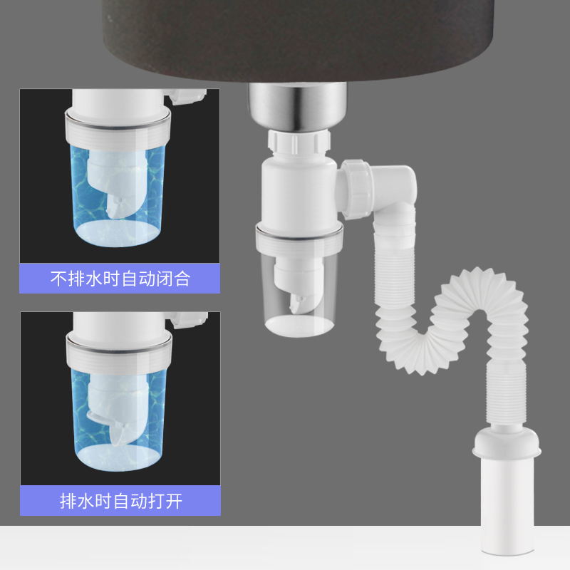 新品适用于铂浪高 摩恩厨房下水道管子洗菜盆水槽防臭下水管配件