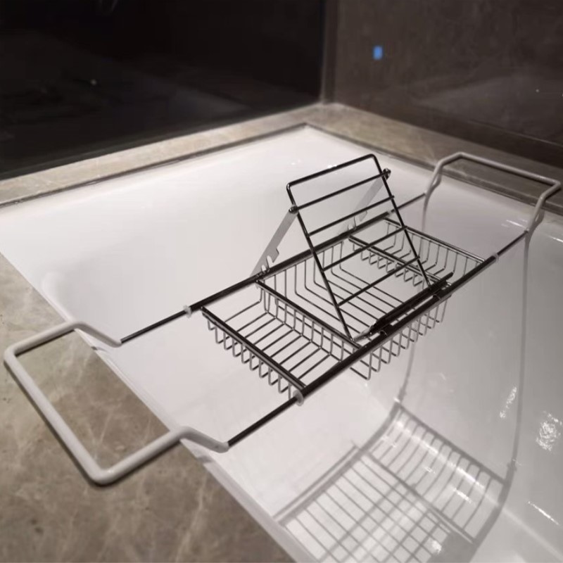 新品浴缸置物架架子浴室卫生间收纳架多功能伸缩浴缸泡澡支架浴缸
