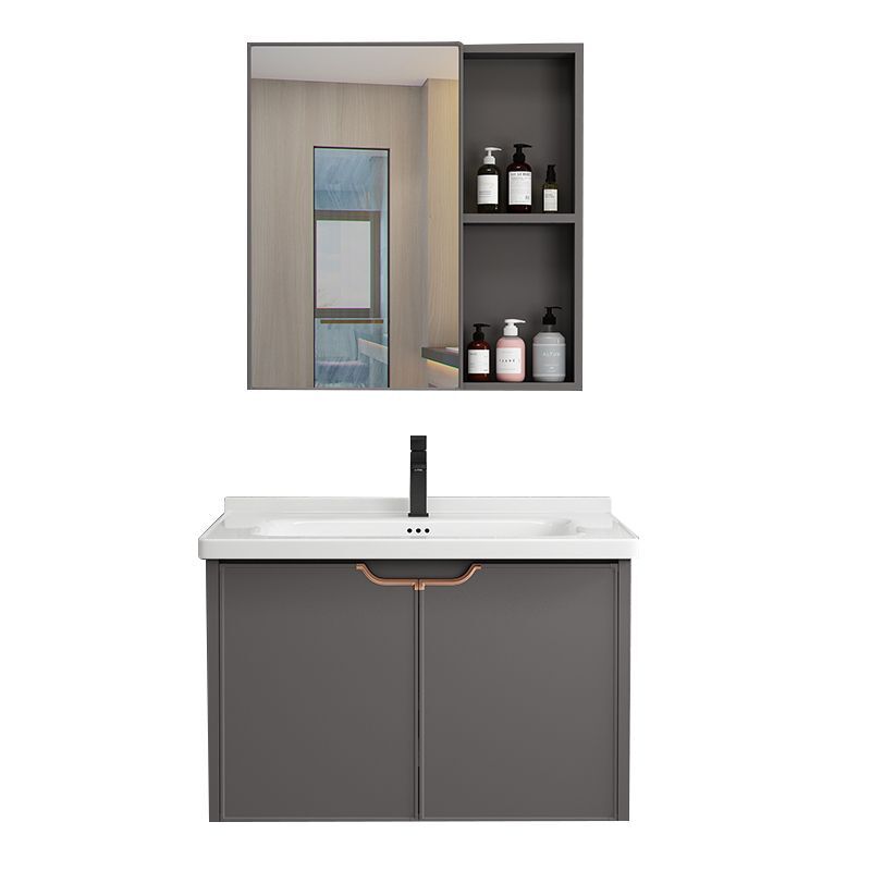 新品新款浴室柜洗手盆挂墙式卫生间一体台盆家用简约现代岩板洗脸