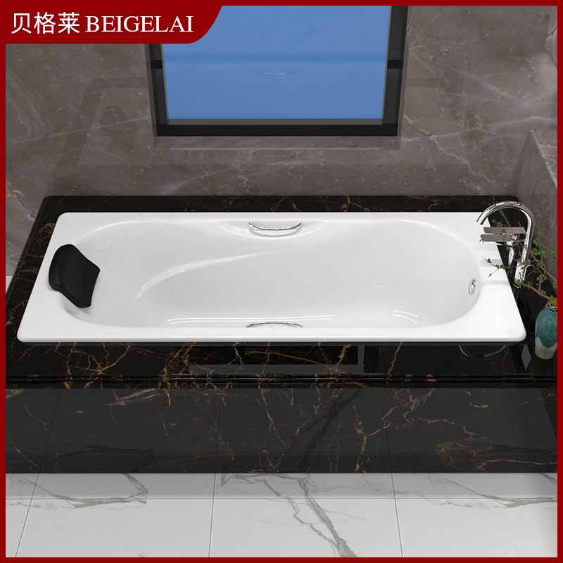 推荐浴缸小户型简易嵌入式铸铁搪瓷陶瓷单人迷你成人小卫生间浴盆