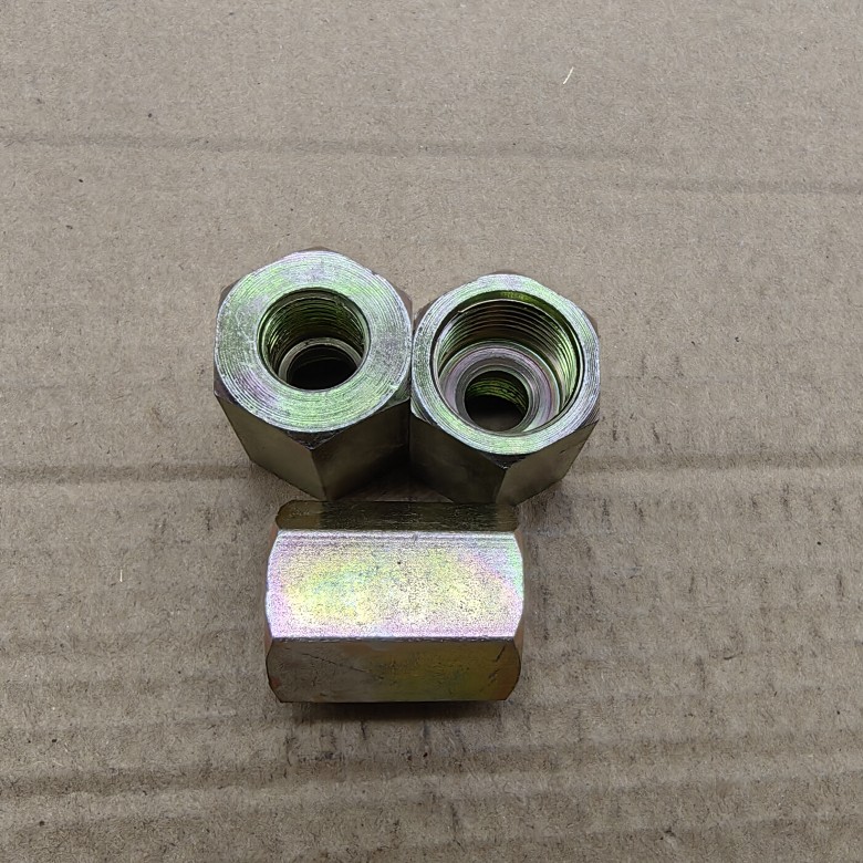 内丝美标3/4-16牙-转内丝G1/4双内丝高压铁材料接头外表镀锌0234