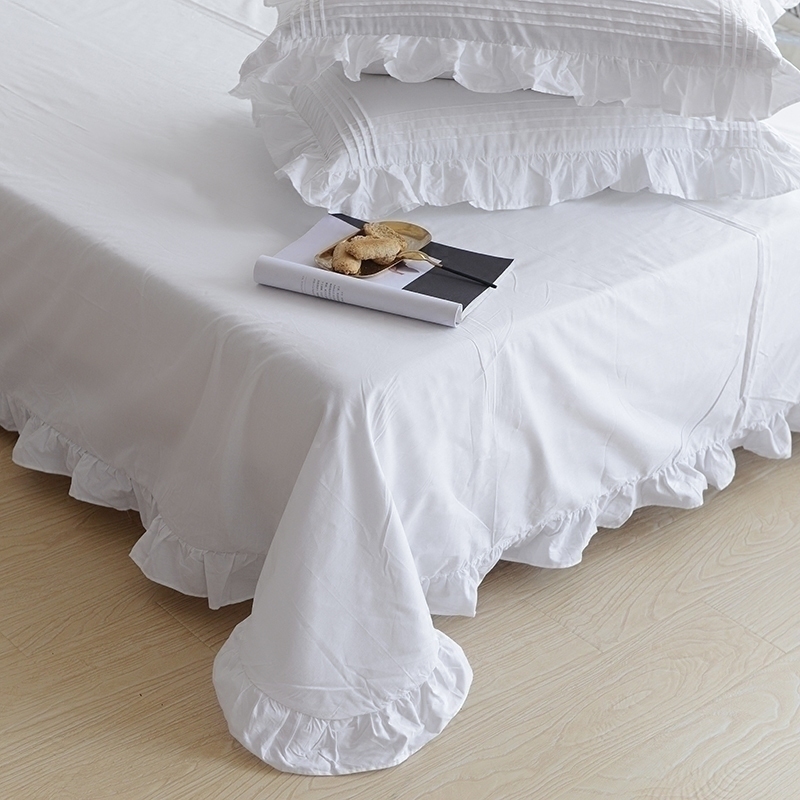 床单单件 纯棉床单枕套三件套1.8米1.5m双人纯色加厚全棉被单特价