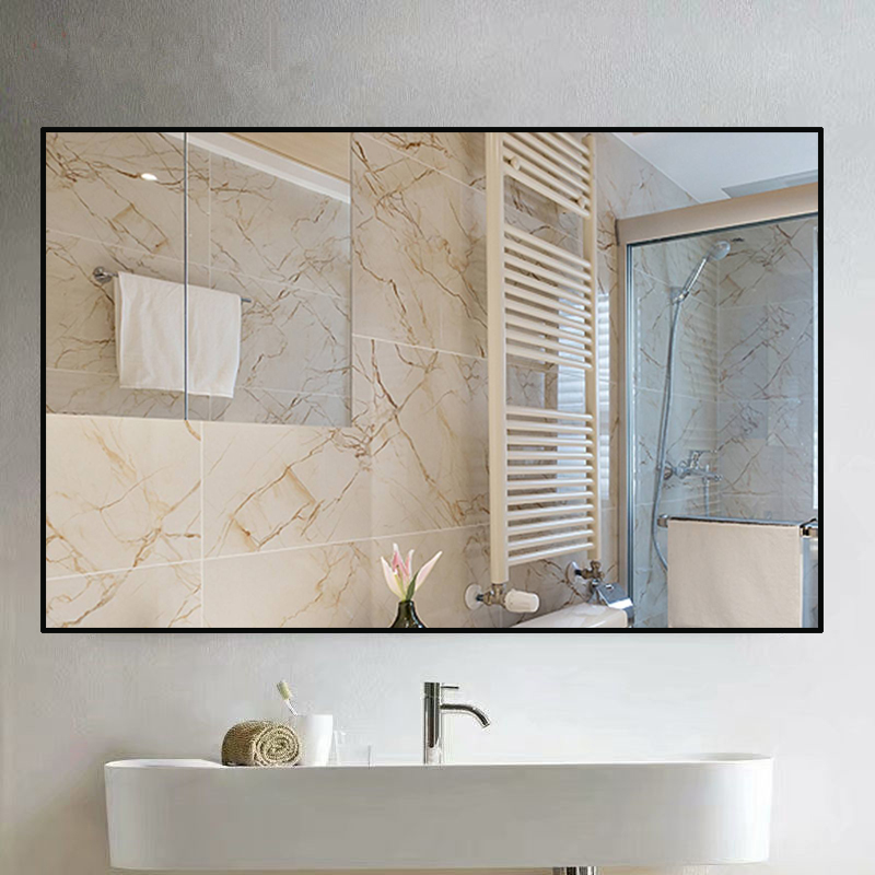 浴室镜铝合金边框壁挂式家用卫生间挂墙洗手间玻璃镜子防爆卫浴镜