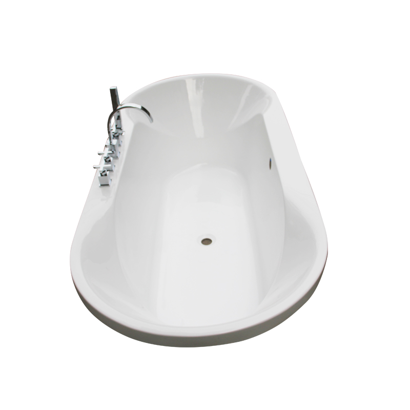 浴缸亚克力椭圆形嵌入式情侣浴池 恒温双人按摩浴缸1.5米-1.8米