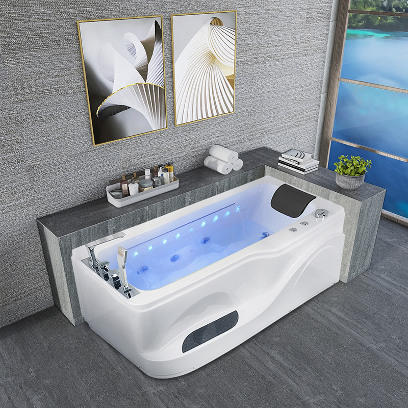 家用成人按摩浴缸智能恒温加热亚克力小户型日式冲浪单人浴池新款
