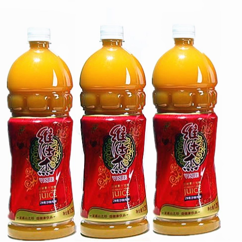 山西特产吕梁维仕杰沙棘汁 沙棘果汁饮料大瓶装1.25L*3瓶果汁饮料