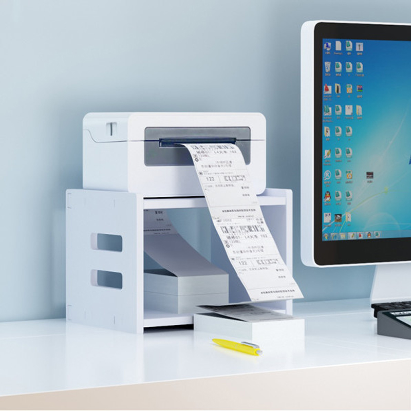小号办公室桌面打印机置物架快递单收纳架热敏纸条码打印机架子