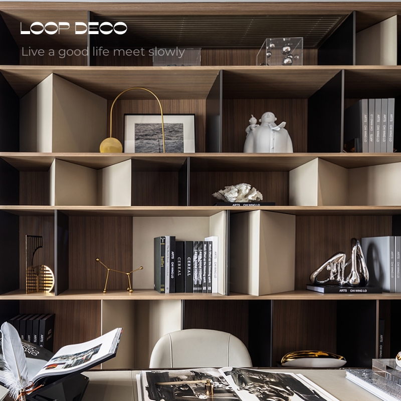 LOOP DECO现代简约轻奢高档艺术高级感摆件客厅书房书架书柜饰品