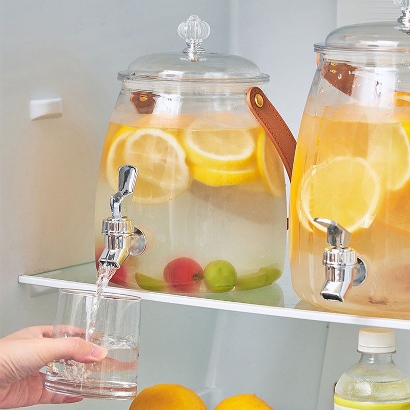 冰箱冷水壶带龙头家用大容量塑料饮料桶冷泡瓶水果茶凉水壶果汁桶