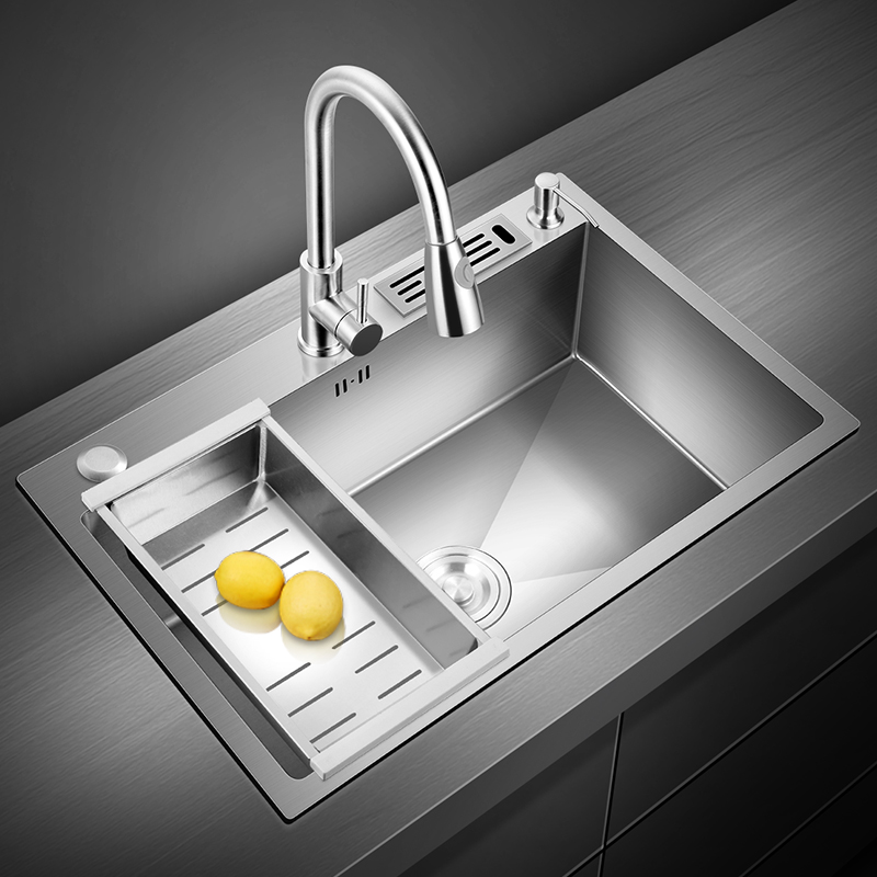 德国洗菜盆水槽单槽 厨房不锈钢洗碗槽家用水池手工水盆洗碗池