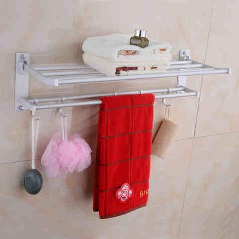 折叠太空铝浴巾架浴室挂件卫生间毛巾架卫浴挂件毛巾架