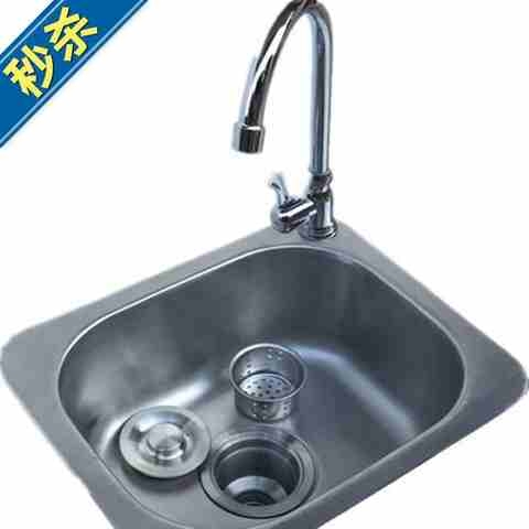 304不锈钢水槽简易单h槽挂墙支架洗菜盆碗池洗手盆洗衣台盆