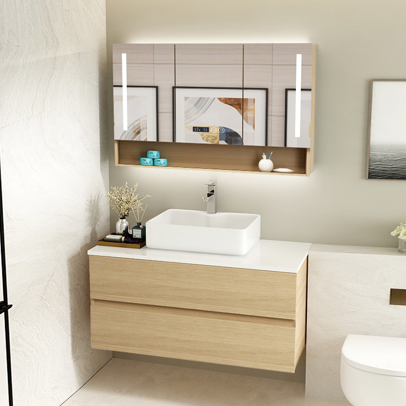 日式浴室柜组合现代简约卫生间洗脸池洗手盆柜组合洗漱台卫浴套餐