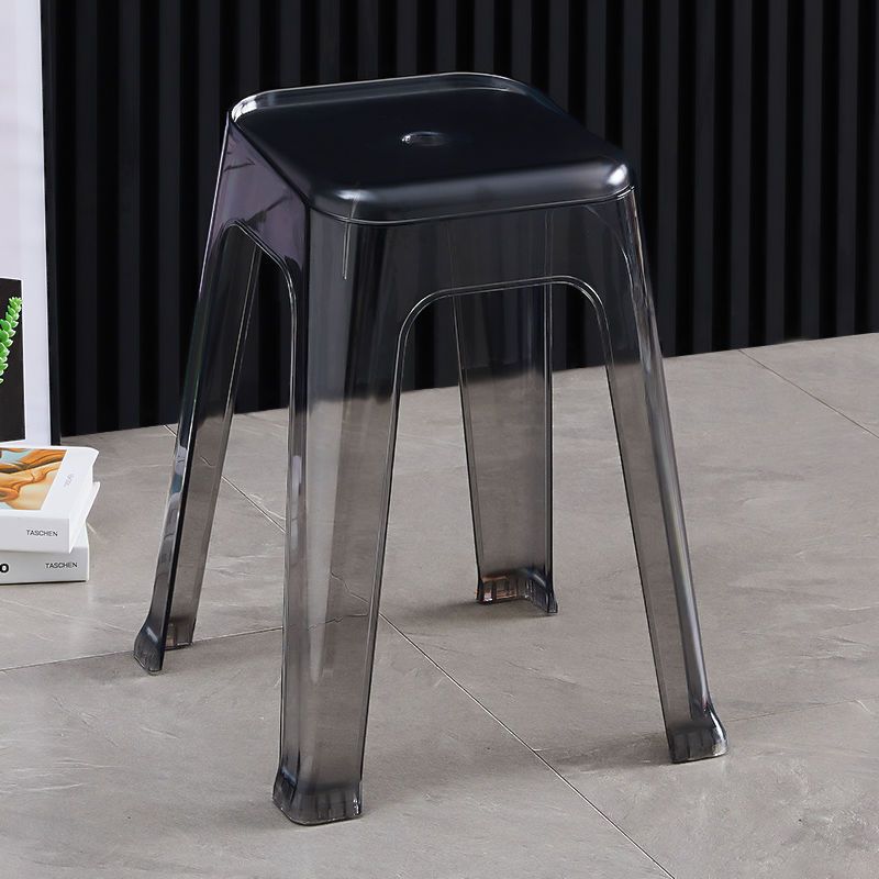 塑料凳加用叠餐桌凳时创意北欧简子子厚家可放板圆凳尚高凳子约椅