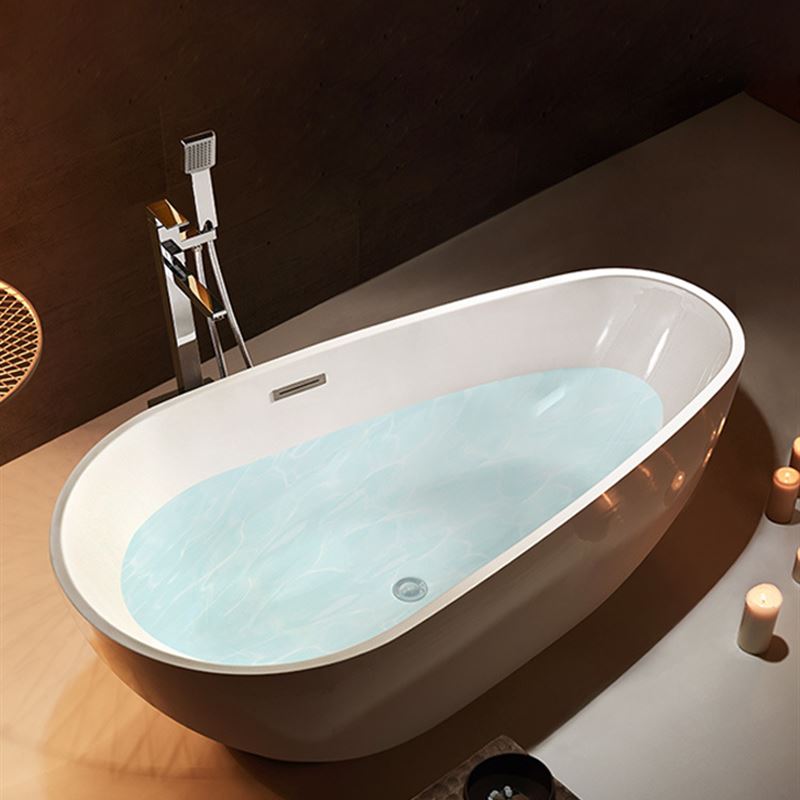 定制新款科泽欧式亚克力独立浴缸家用薄边1.3米-1.7米大浴池蛋形
