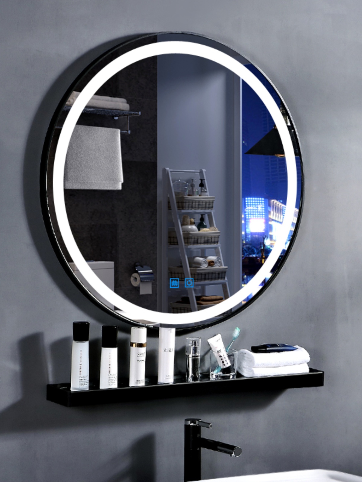 卫生间洗漱台led浴室智能镜子带灯壁挂触摸屏防雾镜挂墙式卫浴镜