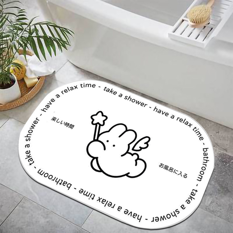 浴室防滑地垫硅藻泥软垫吸水垫卫生间门口硅藻土脚垫卫浴厕所地毯