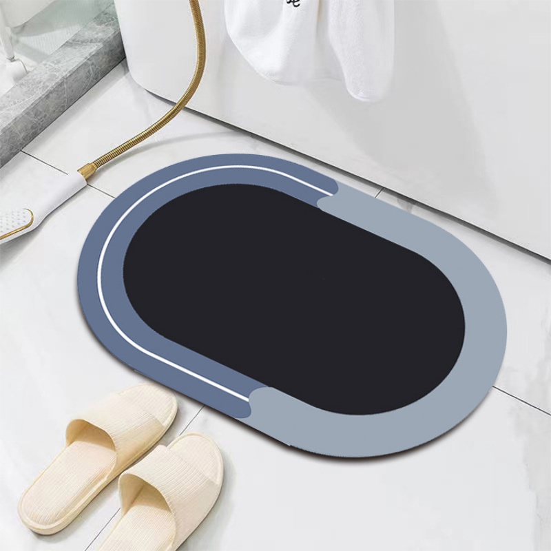 现货防滑速干软硅藻泥地垫浴室卫生间吸水门口垫进门入户脚垫卫浴