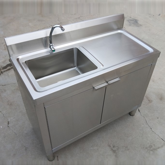 一体水池不锈钢水槽柜子洗碗槽灶台洗衣台面板水盆洗菜盆集成厨房