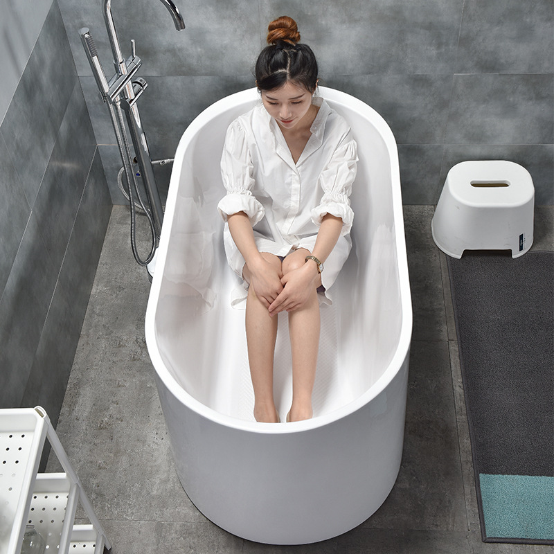 定制一体成型亚克力小户型浴缸日式加深迷你0812米可移动坐式泡澡