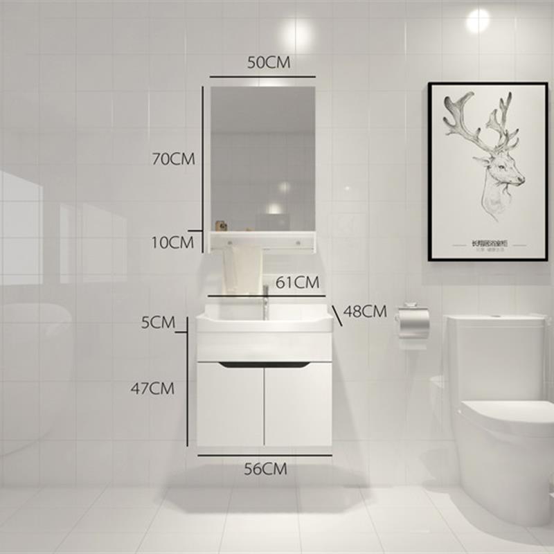 新款简约北欧风现代pvc浴室柜组合卫生间洗面盆柜镜柜洗漱台洗手